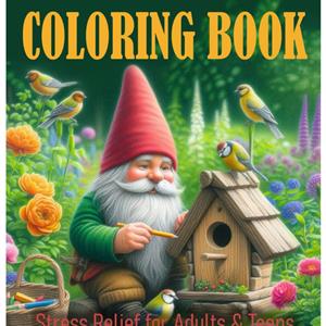 Gnomes Adult Coloring Book: Coloring Fun in the World of Gnomes for Adults, Teens Stress Relief and Relaxation cover