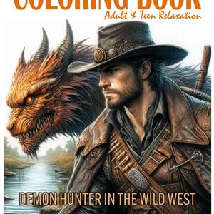 Wild West Demon Hunter Coloring Book: Step back into the Wild West with our Demon Hunter, Relaxation and Stress Relief for Teens and Adults cover